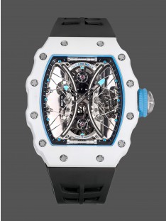 richard mille rm053-01 pablo macdonough skelett urtavla svart gummiband