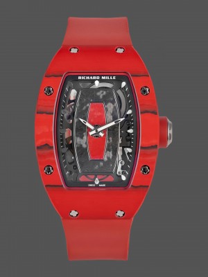 richard mille rm07-01 automatic racing red carbon limited edition 46mm damklocka